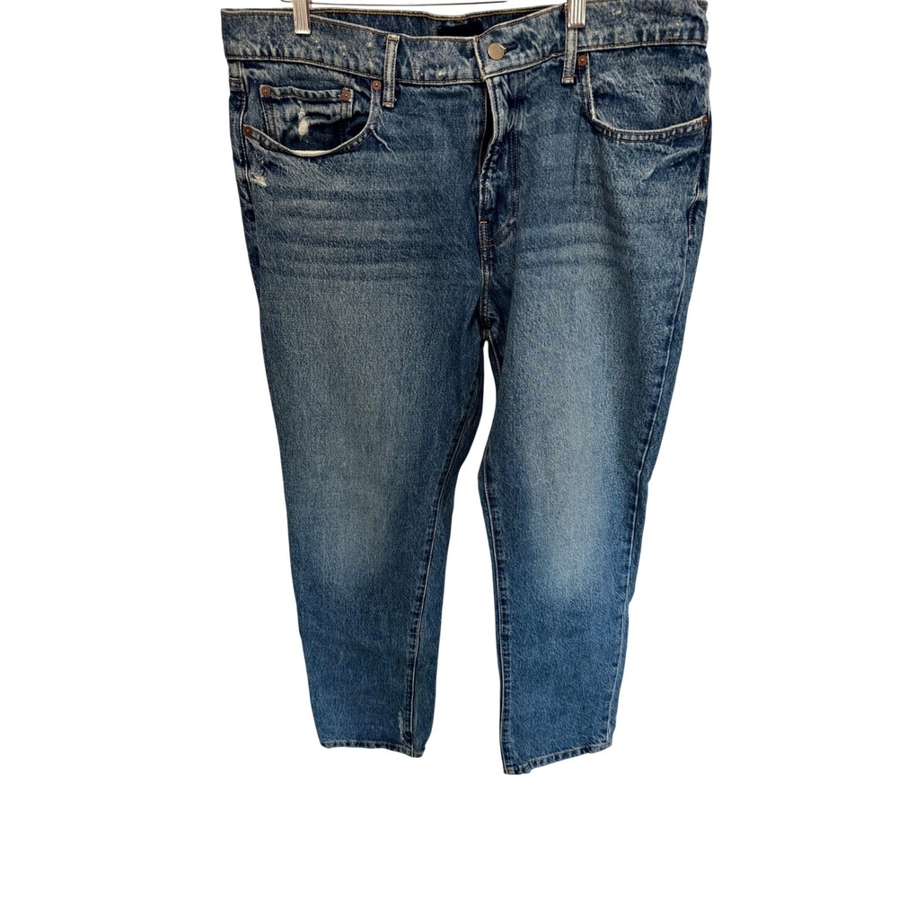 Lucky Brand 223 Straight Leg Jeans Mens 38x32 Medium Wash Distressed Denim